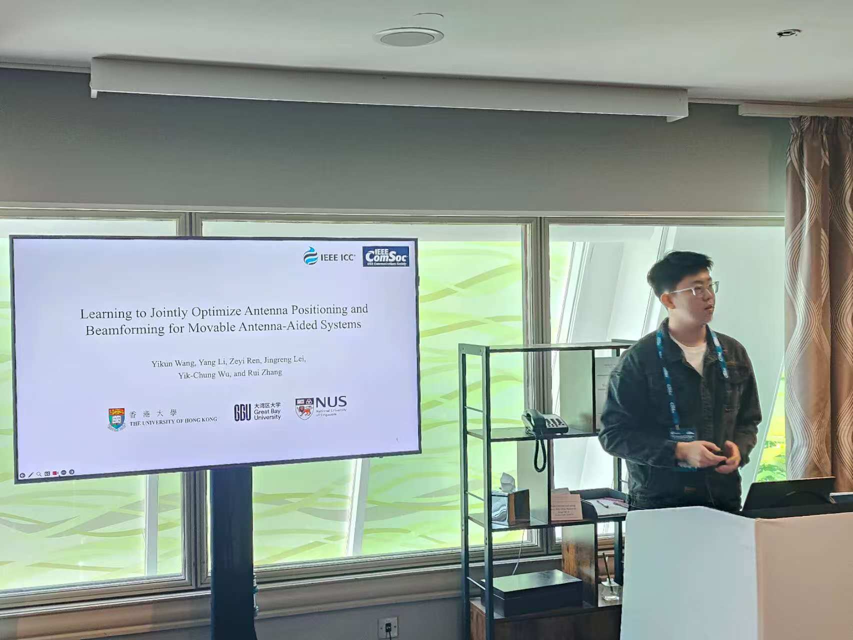 Yikun's presentation in IEEE ICC (Glasgow, Scotland, UK, May 2026)
